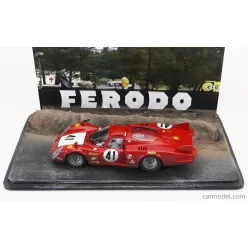   ALFA ROMEO  DIORAMA - 33/2 LONG TAIL TEAM AUTODELTA N 41 24h LE MANS 1968 NINO VACCARELLA  RED WHITE