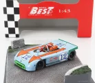 PORSCHE  DIORAMA - 908/03 SPIDER N 12 TARGA FLORIO 1970 JOSEPH SIFFERT  LIGHT BLUE ORANGE