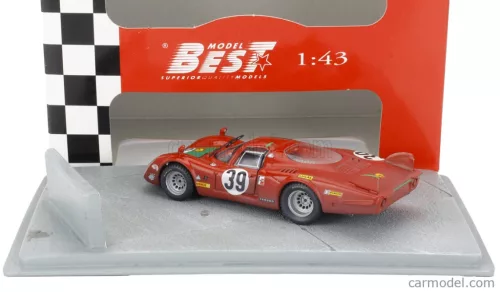 ALFA ROMEO  DIORAMA T33.2 TEAM AUTODELTA SPA N 39 24h LE MANS 1968 IGNAZIO GIUNTI - GIOVANNI GALLI  RED