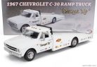 CHEVROLET  C-30 TRUCK RAMP CAR TRANSPORTER GRUMPY'S TOY 1967  WHITE