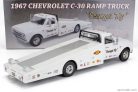 CHEVROLET  C-30 TRUCK RAMP CAR TRANSPORTER GRUMPY'S TOY 1967  WHITE