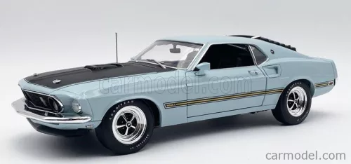 FORD USA  MUSTANG COBRA JET MACH-1 COUPE 1969  VERY LIGHT BLUE BLACK