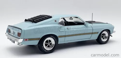 FORD USA  MUSTANG COBRA JET MACH-1 COUPE 1969  VERY LIGHT BLUE BLACK