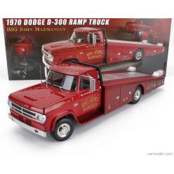   DODGE  D-300 TRUCK RAMP CAR TRANSPORTER MAZMANIAN RACING 1970  RED