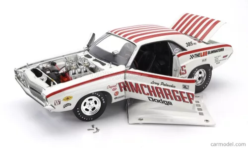 DODGE  CHALLENGER HEMI COUPE ROD SHOP PRO STOCK N 333 RACING 1971 MIKE FONS  WHITE RED BLUE