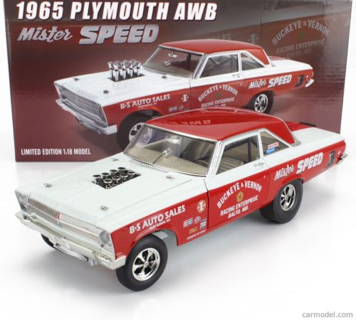 PLYMOUTH  CORONET AWB MISTER SPEED BS AUTO SALES RACING 1965  RED WHITE