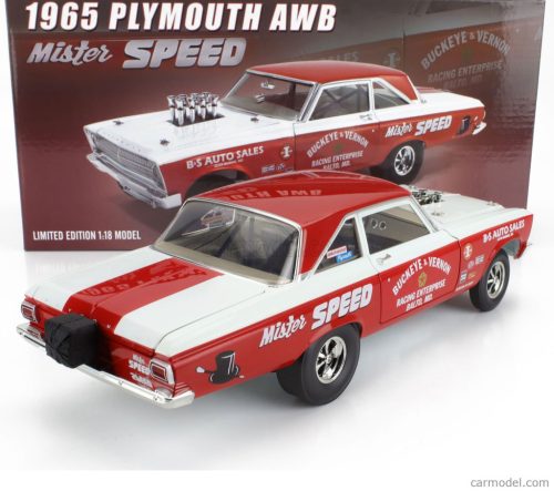 PLYMOUTH  CORONET AWB MISTER SPEED BS AUTO SALES RACING 1965  RED WHITE