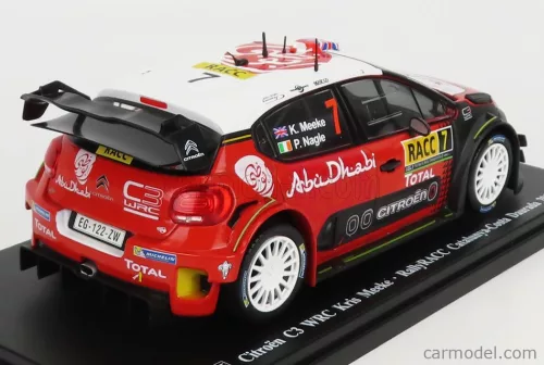 CITROEN  C3 WRC ABU DHABI N 7 RALLY RAC CATALUNYA COSTA DURADA 2017 K.MEEKE - P.NAGLE  BLACK GREY WHITE