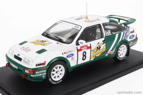 FORD ENGLAND  SIERRA COSWORTH RS500 N 8 WINNER RALLY TOUR DE CORSE 1988 DIDIER AURIOL - BERNARD OCCELLI  WHITE GREEN