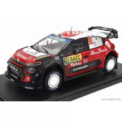   CITROEN  C3 WRC ABU DHABI N 10 WINNER RALLY CATALUNYA COSTA DAURADA 2018 SEBASTIAN LOEB - DANIEL ELENA  BLACK RED WHITE