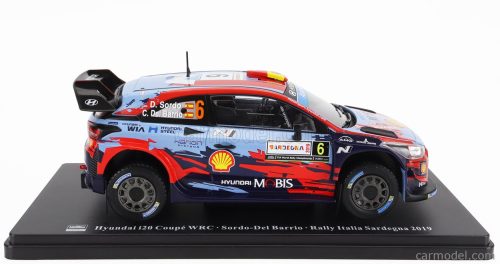 HYUNDAI  i20 COUPE WRC N 6 WINNER RALLY SARDINIA ITALY 2019 DANI SORDO - CARLOS DEL BARIO  LIGHT BLUE RED BLACK