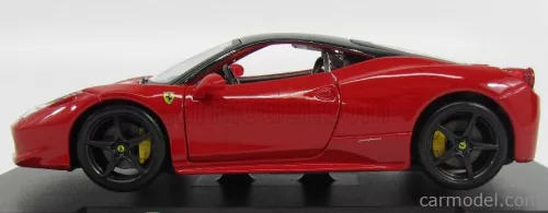 FERRARI  458 ITALIA 8C 2009 - CON VETRINA - WITH SHOWCASE  RED BLACK