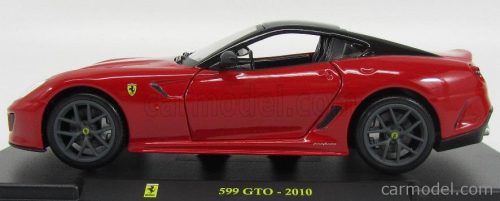 FERRARI  599 GTO 2010 - CON VETRINA - WITH SHOWCASE  RED BLACK