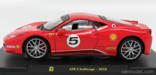 FERRARI  458 CHALLENGE N 5 2010 - CON VETRINA - WITH SHOWCASE  RED