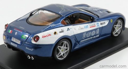 FERRARI  599 GTB FIORANO - PANAMERICANA 20.000 Km 2006 - CON VETRINA - WITH SHOWCASE  BLUE