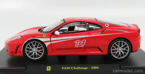 FERRARI  F430 CHALLENGE N 14 2006 - CON VETRINA - WITH SHOWCASE  RED