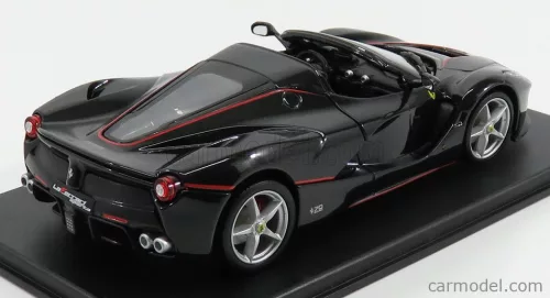 FERRARI  LAFERRARI APERTA SPIDER 2016 - CON VETRINA - WITH SHOWCASE  BLACK MET