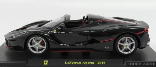 FERRARI  LAFERRARI APERTA SPIDER 2016 - CON VETRINA - WITH SHOWCASE  BLACK MET