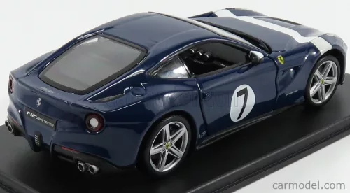 FERRARI  F12 BERLINETTA N 7 2012 - INSPIRED BY THE 250 GT BERLINETTA - CON VETRINA - WITH SHOWCASE  BLUE WHITE