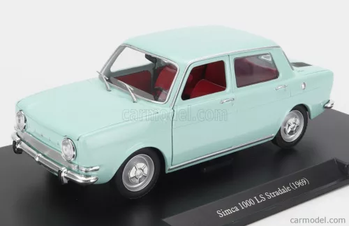 SIMCA  1000 LS STRADALE 1969 - DAMAGE DISPLAY BOX  VERY LIGHT BLUE