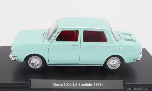 SIMCA  1000 LS STRADALE 1969 - DAMAGE DISPLAY BOX  VERY LIGHT BLUE