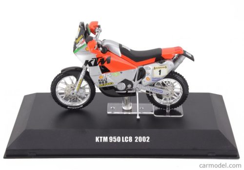 KTM  950 LC8 TEAM KTM N 1 WINNER RALLY MADRID DAKAR 2002 FABRIZIO MEONI  ORANGE WHITE