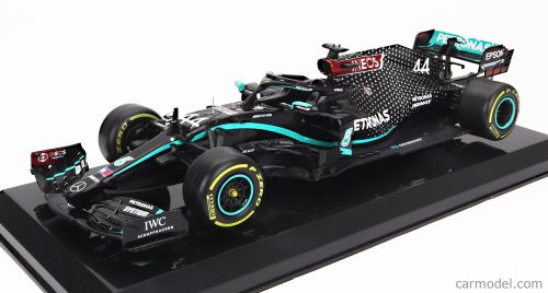 MERCEDES GP  F1  W11 EQ PERFORMANCE TEAM AMG PETRONAS MOTORSPORT N 44 WORLD CHAMPION WINNER SPANISH GP 2020 LEWIS HAMILTON - BLISTER BOX  BLACK GREEN