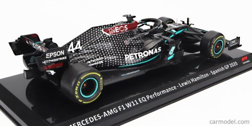 MERCEDES GP  F1  W11 EQ PERFORMANCE TEAM AMG PETRONAS MOTORSPORT N 44 WORLD CHAMPION WINNER SPANISH GP 2020 LEWIS HAMILTON - BLISTER BOX  BLACK GREEN
