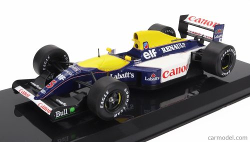 WILLIAMS  F1  FW14B RENAULT N 5 WORLD CHAMPION SEASON 1992 NIGEL MANSELL - BLISTER BOX  BLUE YELLOW WHITE
