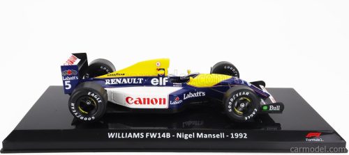 WILLIAMS  F1  FW14B RENAULT N 5 WORLD CHAMPION SEASON 1992 NIGEL MANSELL - BLISTER BOX  BLUE YELLOW WHITE