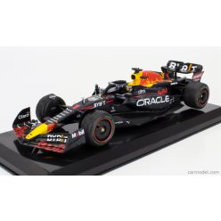   RED BULL  F1  RB18 TEAM ORACLE RED BULL RACING N 1 WORLD CHAMPION SEASON 2022 MAX VERSTAPPEN - DAMAGE BLISTER BOX  MATT BLUE YELLOW RED