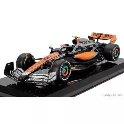   McLAREN  F1  MCL60 TEAM McLAREN N 4 2nd BRITISH GP 2023 LANDO NORRIS - BLISTER BOX  ORANGE BLACK