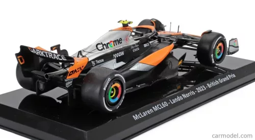 McLAREN  F1  MCL60 TEAM McLAREN N 4 2nd BRITISH GP 2023 LANDO NORRIS - BLISTER BOX  ORANGE BLACK