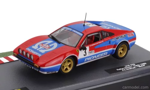 FERRARI  308 GTB Gr.4 (night version) N 3 RALLY MONTECARLO 1982 JEAN CLAUDE ANDRUET - MICHELE PETIT BICHE  RED BLUE