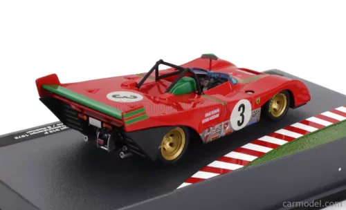 FERRARI  312PB N 3 WINNER 1000Km SPA FRANCORCHAMPS 1972 BRIAN REDMAN - ARTURO MERZARIO  RED GREEN