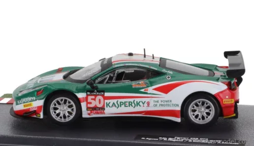FERRARI  458 ITALIA GT3 4.5L V8 TEAM AF CORSE N 50 24h SPA FRANCORCHAMPS 2015 ALEXANDER MOISEEV - GARRY KONDAKOV - RICCARDO RAGAZZI - RUI AGUAS  GREEN WHITE RED