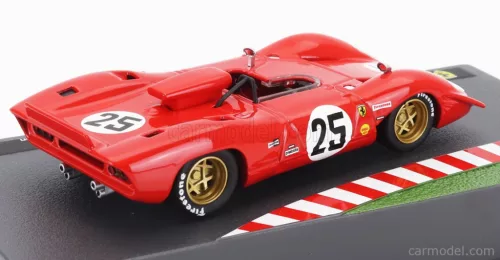FERRARI  312P 3-0L SPIDER TEAM SEFAC N 25 2nd 12h SEBRING 1969 MARIO ANDRETTI - CHRIS AMON  RED