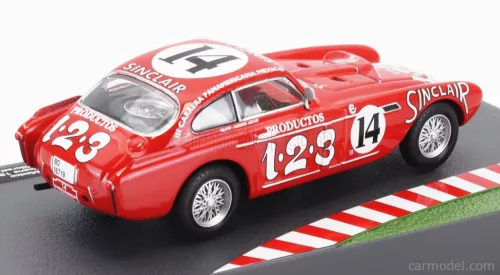 FERRARI  340 MEXICO VIGNALE COUPE N 14 RALLY CARRERA PANAMERICANA MEXICO 1952 ALBERTO ASCARI - LUIGI VILLORESI  RED WHITE