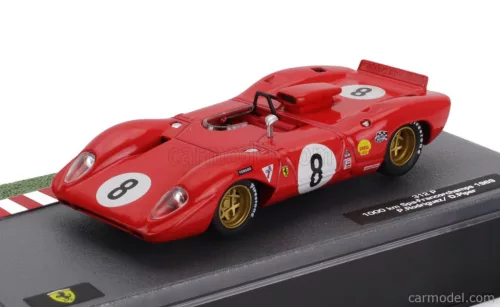 FERRARI  312P SPIDER N 8 2nd 1000Km SPA FRANCORCHAMPS 1969 PEDRO RODRIGUEZ - DAVID PIPER  RED