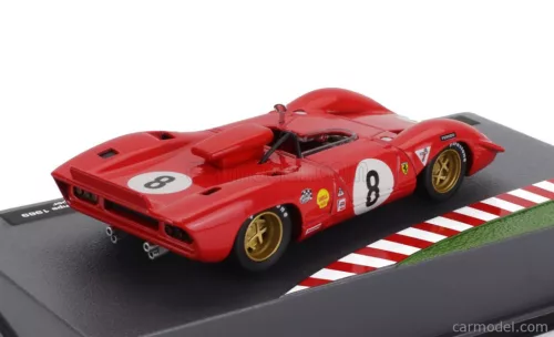 FERRARI  312P SPIDER N 8 2nd 1000Km SPA FRANCORCHAMPS 1969 PEDRO RODRIGUEZ - DAVID PIPER  RED