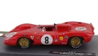 FERRARI  312P SPIDER N 8 2nd 1000Km SPA FRANCORCHAMPS 1969 PEDRO RODRIGUEZ - DAVID PIPER  RED