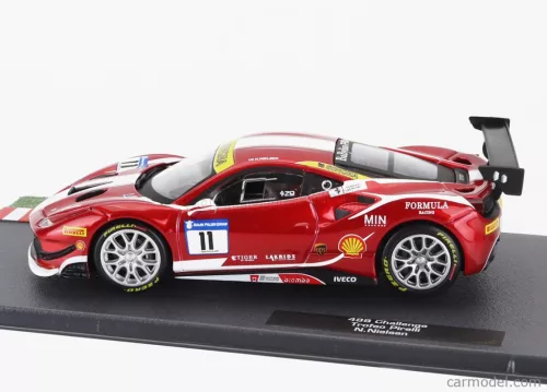 FERRARI  488 GTB N 11 CHALLENGE TROFEO PIRELLI 2018 NIKLAS NIELSEN  RED MET WHITE
