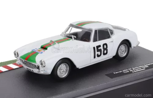 FERRARI  250 GT BERLINETTA INTERIM N 158 TOUR DE FRANCE 1959 JO SCHLESSER - ANNIE SCHLESSER  WHITE GREEN