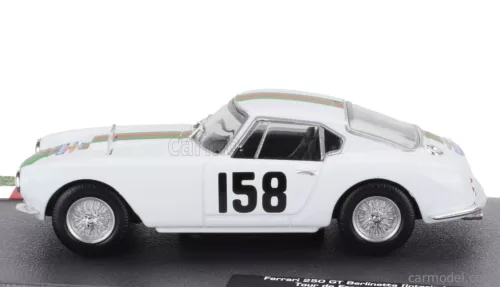 FERRARI  250 GT BERLINETTA INTERIM N 158 TOUR DE FRANCE 1959 JO SCHLESSER - ANNIE SCHLESSER  WHITE GREEN