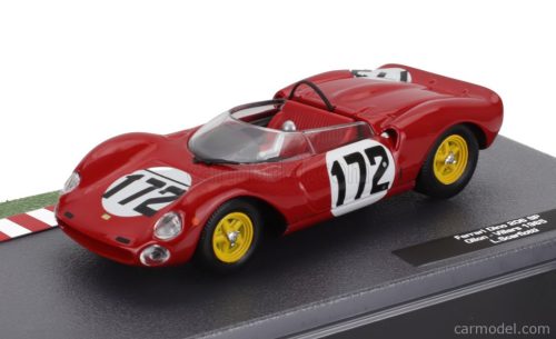 FERRARI  206SP DINO SPIDER TEAM SCUDERIA FERRARI SEFAC N 172 WINNER OLLON VILLARS 1965 LUDOVICO SCARFIOTTI  RED