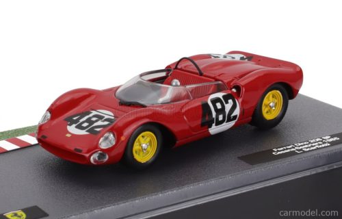 FERRARI  206SP DINO SPIDER TEAM SCUDERIA FERRARI SEFAC N 482 WINNER CESANA SESTRIERE 1965 LUDOVICO SCARFIOTTI  RED