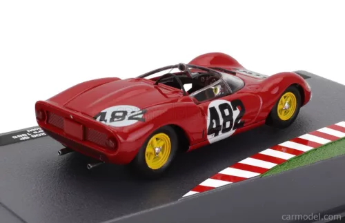FERRARI  206SP DINO SPIDER TEAM SCUDERIA FERRARI SEFAC N 482 WINNER CESANA SESTRIERE 1965 LUDOVICO SCARFIOTTI  RED