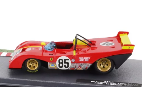 FERRARI  312P SPIDER N 85 WINNER 6h WATKINS GLEN 1972 JACKY ICKX - MARIO ANDRETTI  RED YELLOW