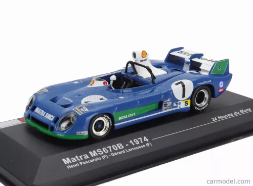 MATRA SIMCA  MS670B 3.0L V12 TEAM MATRA SPORT N 7 WINNER 24h LE MANS 1974 HENRI PESCAROLO - GERARD LARROUSSE  BLUETTE GREEN WHITE