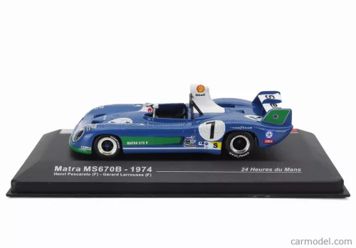 MATRA SIMCA  MS670B 3.0L V12 TEAM MATRA SPORT N 7 WINNER 24h LE MANS 1974 HENRI PESCAROLO - GERARD LARROUSSE  BLUETTE GREEN WHITE